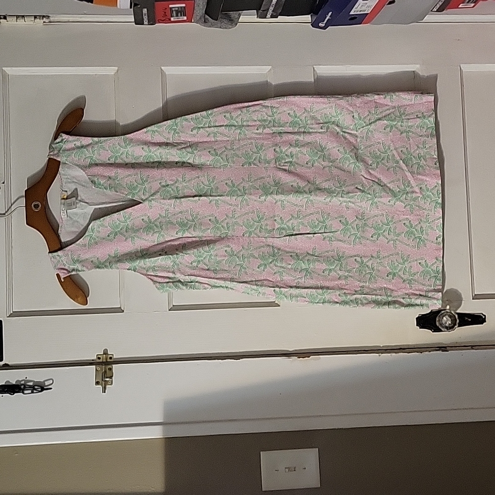 Womans Dress with palm trees